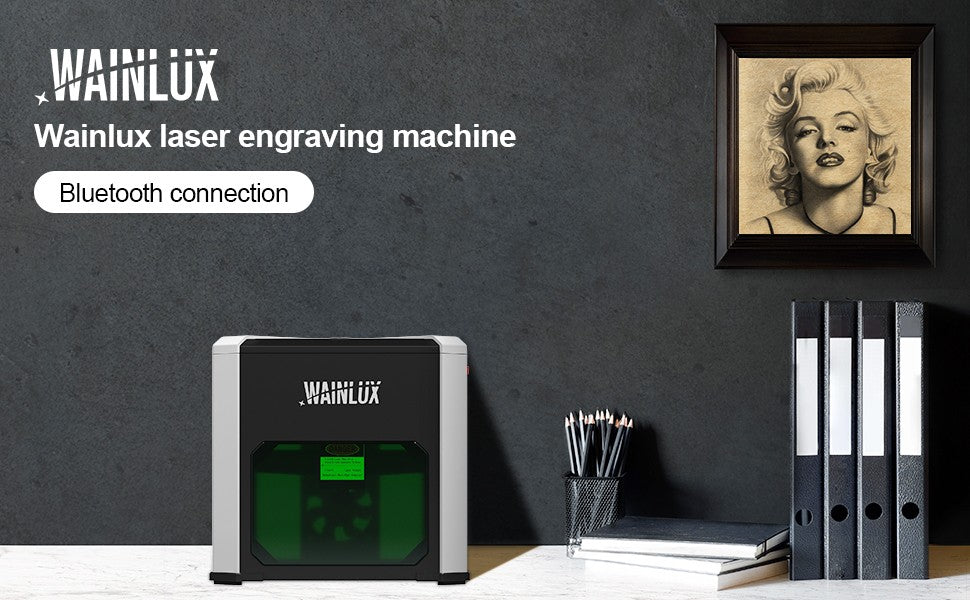 Wainlux-grabador láser K6, impresora de marcado, máquina de carpintería, plástico, 3000mw, Bluetooth