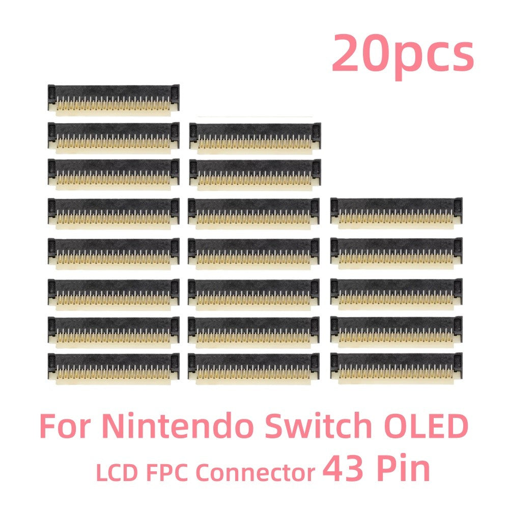 5 uds conector LCD FPC de 43 pines para Nintendo Switch OLED piezas de repuesto para consola NS OLED