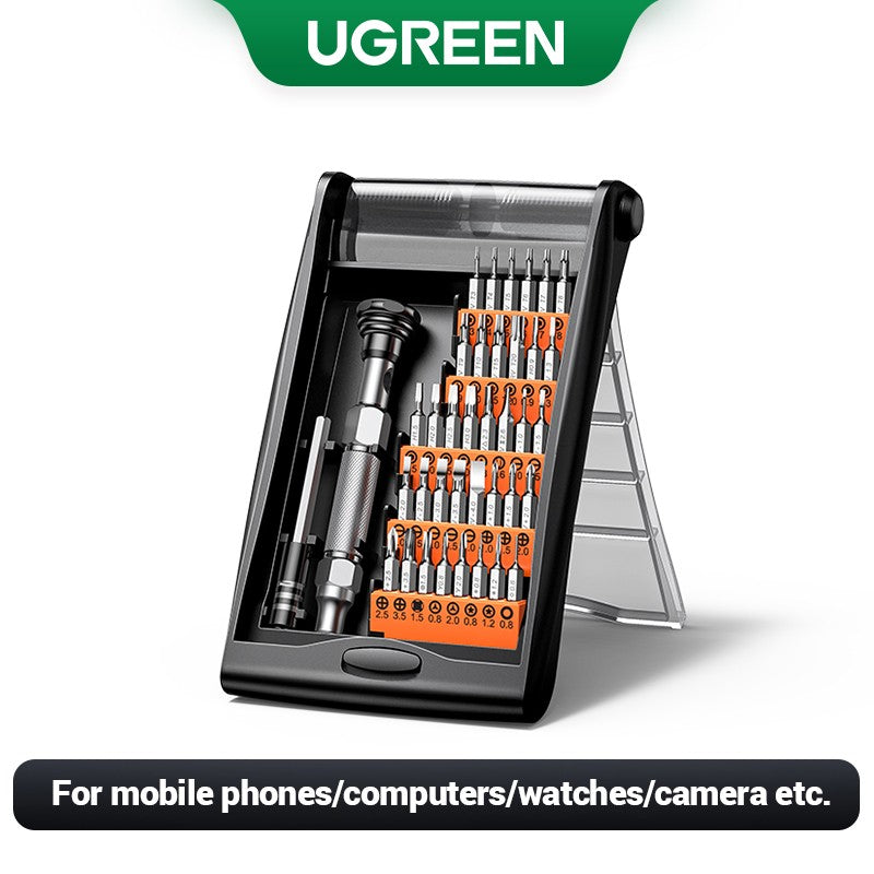UGREEN Juego de reparación de destornilladores de precisión 38 en 1 para teléfono móvil PC herramienta de desmontaje de mantenimiento multifunción destornillador