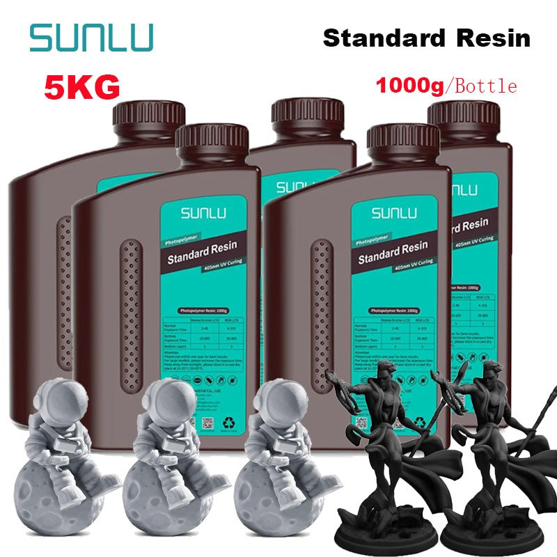 SUNLU-impresora LCD de resina estándar, 5KG, 405nm, curado de fotones, superficie lisa de buena precisión, modelo de bajo olor, Kit de impresión de garaje
