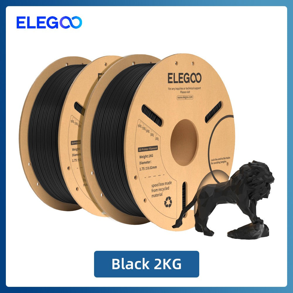 Filamento ELEGOO PLA+ de 1.75mm, PLA 3D para Impresoras 3D, Material Compatible con la Mayoría de las Impresoras FDM (1KG/Carrete, 2.2 lbs)