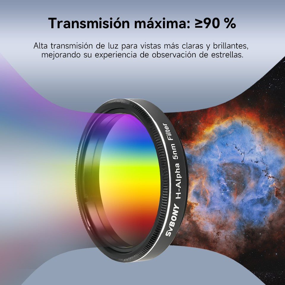 Svbony SV227 filtro de 2/1,25 pulgadas 5nmH-Alpha SII-CCD OIII-CCD banda estrecha para telescopio astronómico fotografía planetaria de espacio profundo