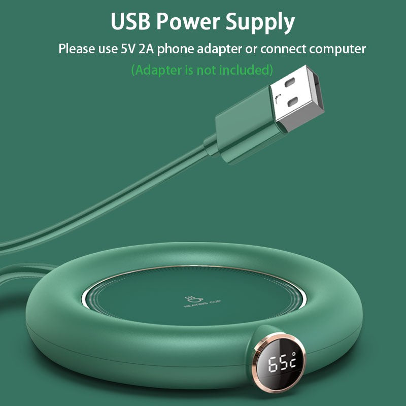Calentador de tazas de café USB para té, leche, agua, bebidas, 3 temperaturas, calentador de tazas de bebidas eléctrico para el hogar, oficina, uso de escritorio, Idea de regalo