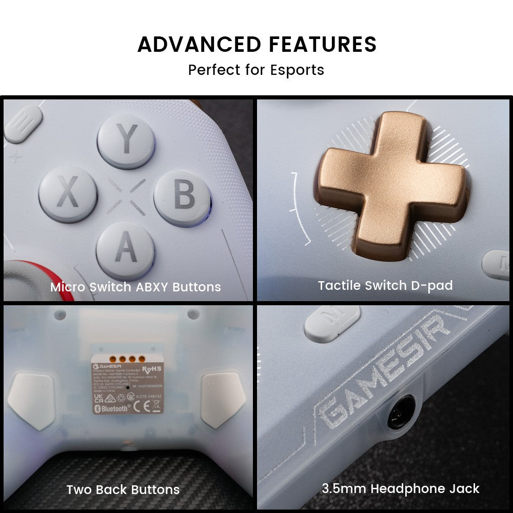GameSir Cyclone 2 Bluetooth Gamepad controlador de juegos inalámbrico para Nintendo Switch 2 Arcade iPhone Android teléfono PC Joystick