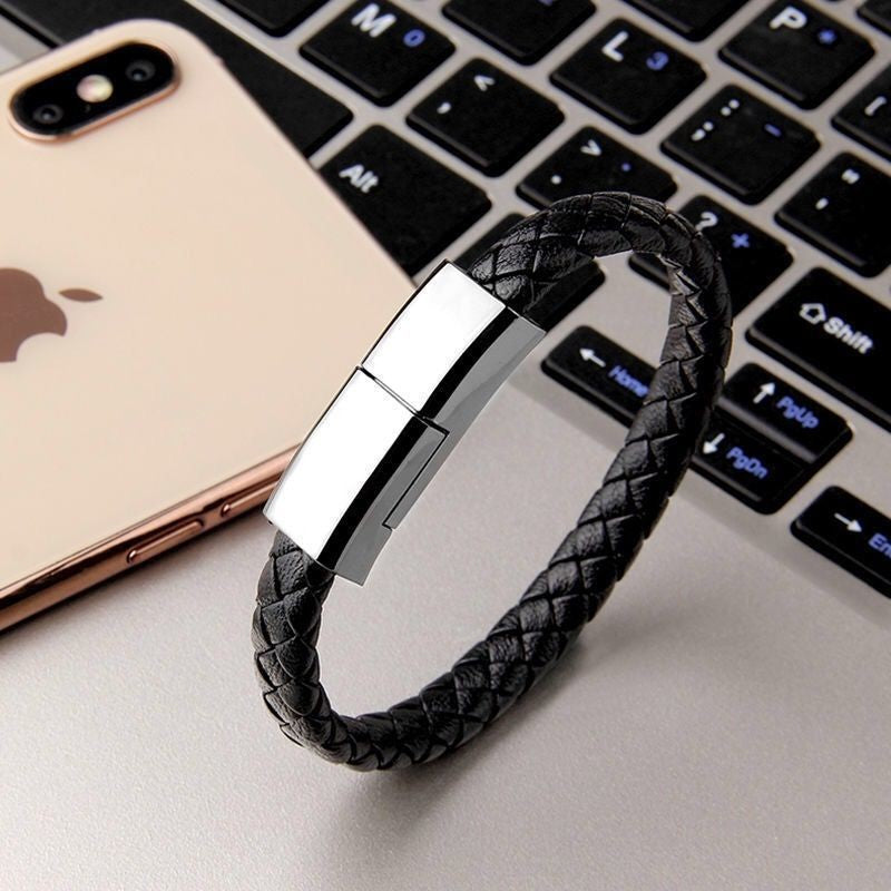Cable de Carga Rápida Portátil Tipo Pulsera Compatible con iPhone 11 12 13 14 Pro Max Samsung Huawei Xiaomi USB Micro Tipo-C