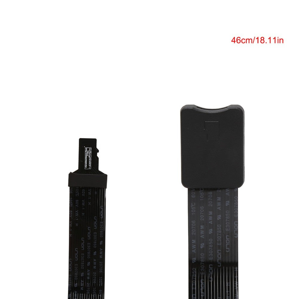 Extensor de Cable de extensión de lector de tarjetas, adaptador de 10/15/25/46cm TF macho a Micro SD hembra para coche, GPS, teléfono, cámara de TV