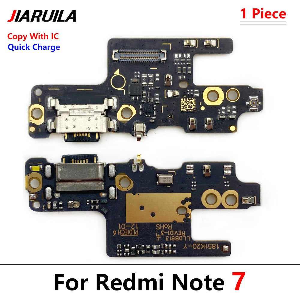 Placa de puerto de carga USB, conector de Cable flexible para Xiaomi Poco X3 M4 Pro M3 Redmi Note 7 8 8T 9S 9 10 10s 11 Pro 4G 5G, micrófono