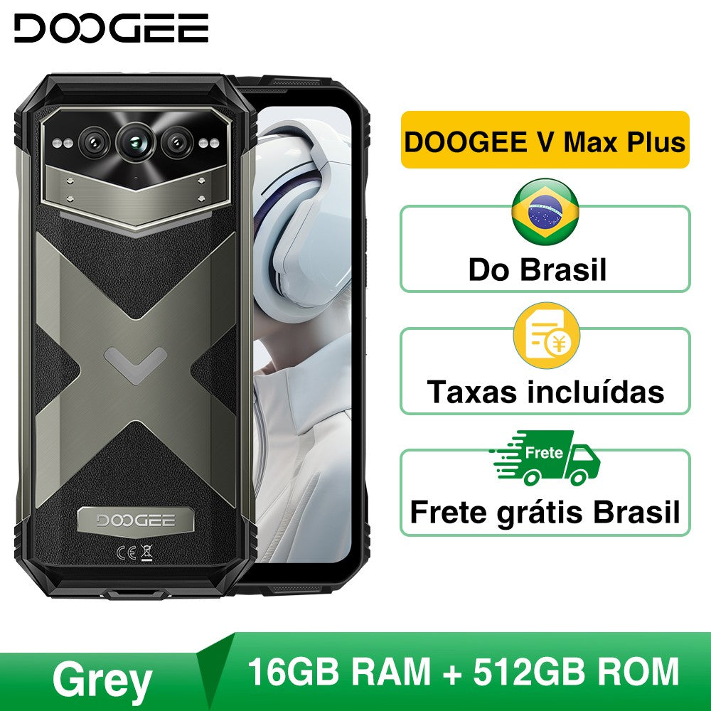 Versión Global DOOGEE V Max Plus 5G teléfono resistente 6,58 "36GB(16 +20) 512GB 200MP cámara AI 22000mAh efecto de iluminación NFC 5G teléfono