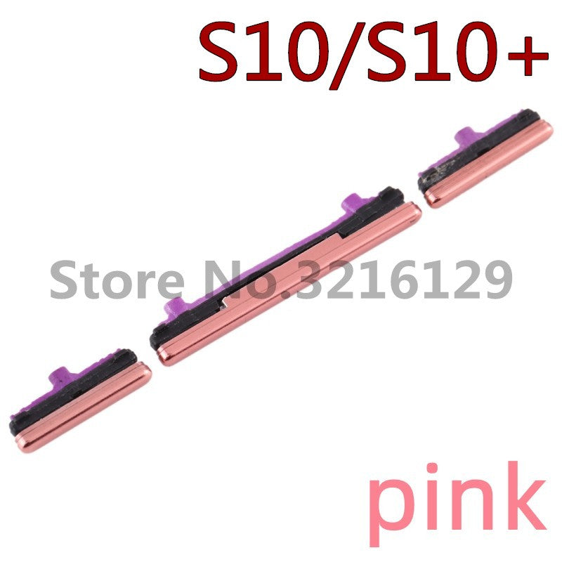 Juego de 2 botones laterales de volumen de energía para Samsung Galaxy S10e S10 + Plus G970 G973 G975 G977 5G On Off piezas de reparación de teclas laterales pequeñas