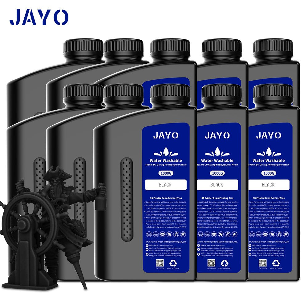 JAYO-lavabo de agua de resina 3D/como ABS/a base de plantas/líquido de resina de fotopolímero UV estándar de 10KG 405nm para materiales de impresora LCD 3D