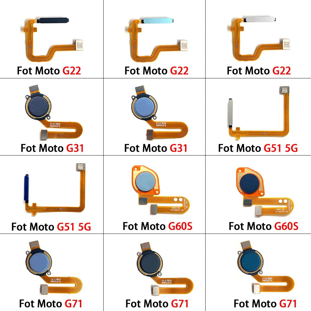 Botón de inicio, Sensor de identificación táctil de huellas dactilares, cinta de Cable flexible, piezas de repuesto para Moto G22 G31 G51 5G G60S G71