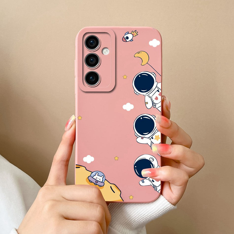 Funda para Samsung A35 A55 5G, funda trasera romántica, Protector de cámara de silicona líquida suave para Samsung A 35 A 55 Anti Choc Coque Capa