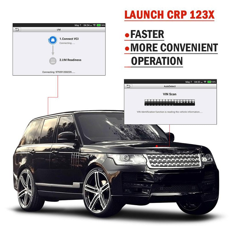 LAUNCH CRP123X V2.0 OBD2 escáner lector de código de coche herramientas de diagnóstico automotriz Autoscanner herramienta de escaneo automático DIY CRP123 VII +