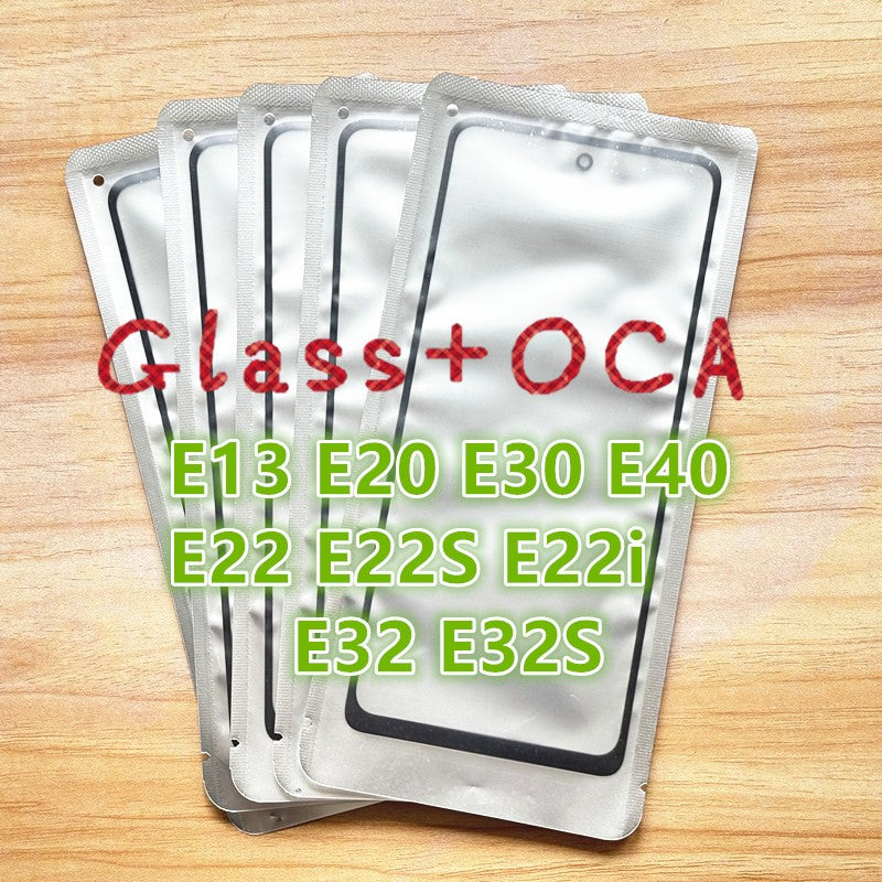 10 Uds para Motorola Moto E15 E14 E13 E20 E30 E40 E22 E22S E22i E32 E32S pantalla táctil reemplazo de lente de vidrio frontal y exterior