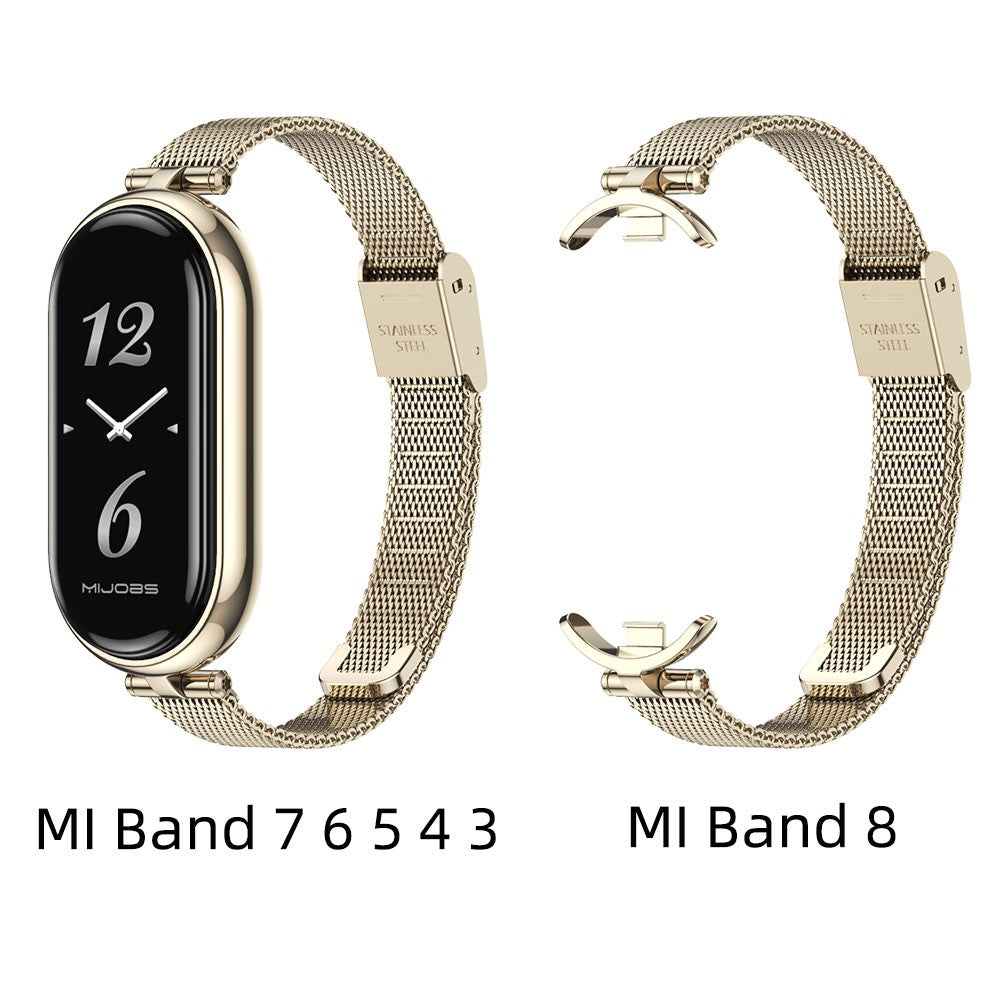 Correa para Xiaomi Mi Band 9 8 10 7 6 5 Pulsera inteligente Mujeres Niñas Moda Malla Metálica Correa de reloj Accesorios de repuesto Miband 9 10