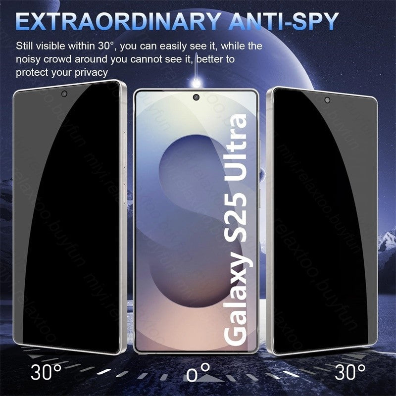 Protector de Pantalla Antiespía S25Ultra (2 Piezas) para Samsung Galaxy S25, S26 Ultra, S25+, S26+, S25 Edge 5G, Cristal Templado 9H, Película de Privacidad