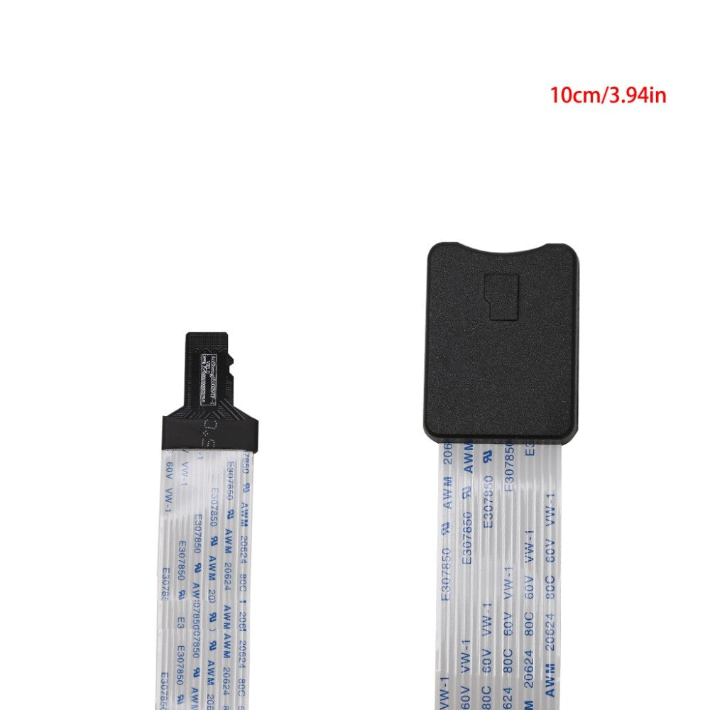 Extensor de Cable de extensión de lector de tarjetas, adaptador de 10/15/25/46cm TF macho a Micro SD hembra para coche, GPS, teléfono, cámara de TV