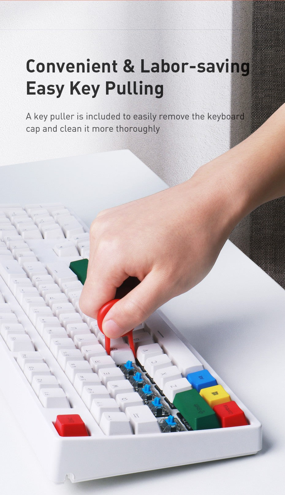 Hagibis-cepillo de limpieza de teclado, herramientas de limpieza de auriculares de ordenador, limpiador de teclado, kit extractor de teclas para PC Airpods Pro 1 2