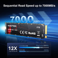 KOOTION SSD Nvme M2 1TB 2TB 4TB Gen4 NMVE unidad de estado sólido PCIE 4.0X4 2280 disco duro interno M.2 SSD para PS5 portátil de escritorio