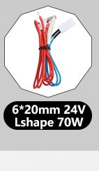 Cartucho Calefactor Trianglelab de 6*20MM 12V / 24V 50W con Cable de 100CM para Impresora 3D, para HOTEND V6 Volcano MK8 MK9