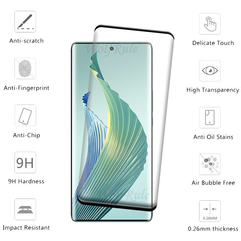1/2/3/4 Uds para Honor Magic 5 Lite Glass Honor Magic 5 Lite vidrio templado 9H HD Protector de pantalla curvo completo Huawei Honor Magic 5 Lite