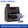 Resina para Impresora 3D ELEGOO, 2 kg, 405 nm, Curado UV, Lavable con Agua, para Impresión 3D LCD, Alta Precisión, Bajo Olor, Gris 2000 g