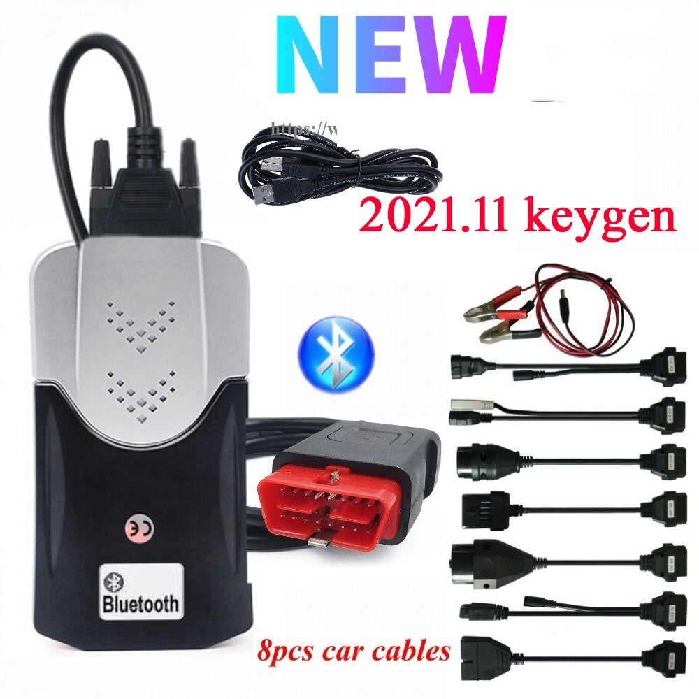 Nuevo VCI Vd Ds150e Cdp 2021.11 con Keygen VdIJk Autocoms Pro Bluetooth TNESF DELPHIS ORPDC Herramientas de Diagnóstico OBD2 para Autos y Camiones