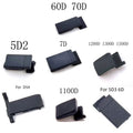 Nueva cubierta de goma para puerta de batería para Canon 60D 70D 1100D 5D2 5D4 5D3 6D 7D 1200D 1300D 1500D pieza de reparación para cámara digital