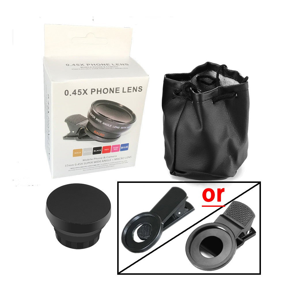 Kit de lentes de teléfono 0,45x súper gran angular y 12,5x lente súper macro lente de cámara HD para iPhone 12 11 Xiaomi Huawei todos los teléfonos móviles