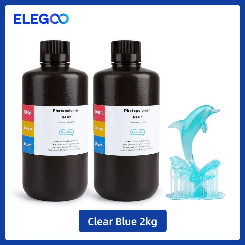 Resina para Impresora 3D Tipo ABS de ELEGOO, Resina de Fotopolimerización Estándar Tipo ABS de 405nm para Impresión 3D LCD, 1000g