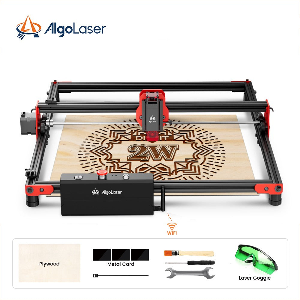 Router CNC de Escritorio Algolaser para Principiantes, 12000 mm/min, Kit DIY, 5W 10W, Conexión con Teléfono, Máquina de Grabado Multifunción para Trabajar la Madera