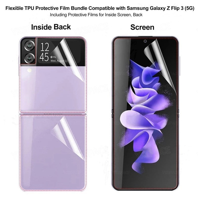 Película de hidrogel mate frontal transparente HD para Samsung Galaxy Z Flip 3 4 5 6 SE 7 W23 W24 W25 Protector de pantalla esmerilado suave con tapa