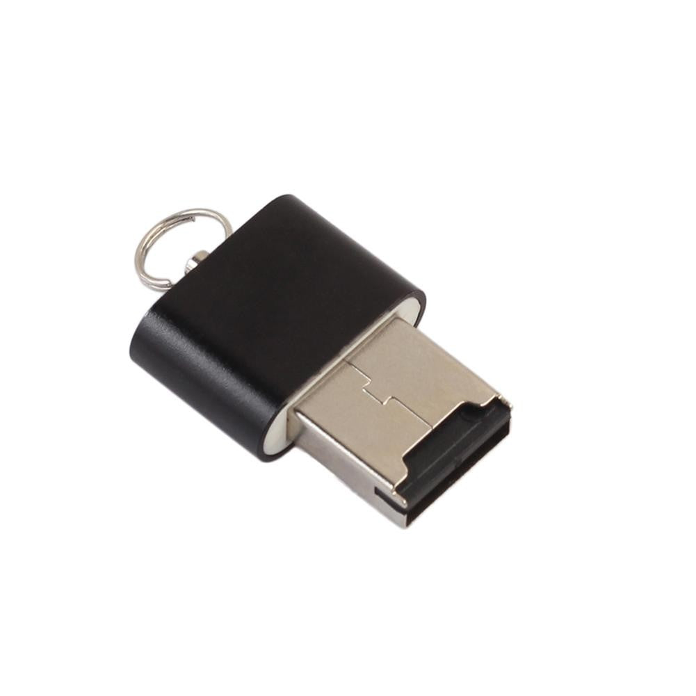 Mini adaptador de lector de tarjetas de memoria, aleación de aluminio, ultrafino, 480 Mbps, USB 2,0 T Flash, TF, Micro SD