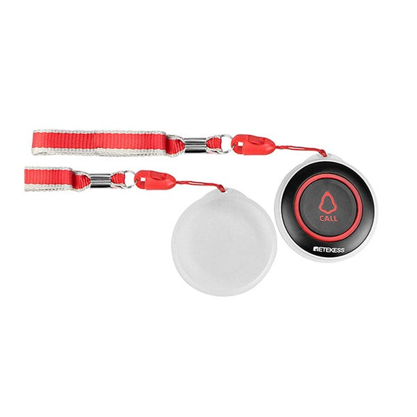 Retekess - 10 Botones de Llamada Inalámbricos TD009, Resistentes al Agua, para Cuidadores, Restaurantes, Cafeterías, Personas Mayores, Clínicas, Compatibles con T128/TD110/TD106