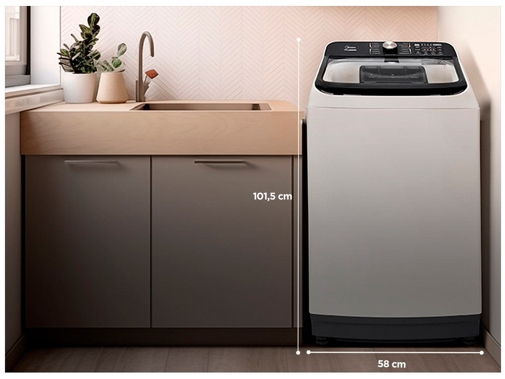 Midea-lavadora de 13kg, cesta Inox, programas de lavado blancos, agitador de ondas-110V