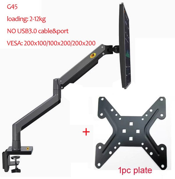 Soporte de monitor de escritorio con brazo de resorte de gas NB G40 G45 para pantallas de 22-40 pulgadas, rotación de 360°, 3-12 kg, 3-15 kg.