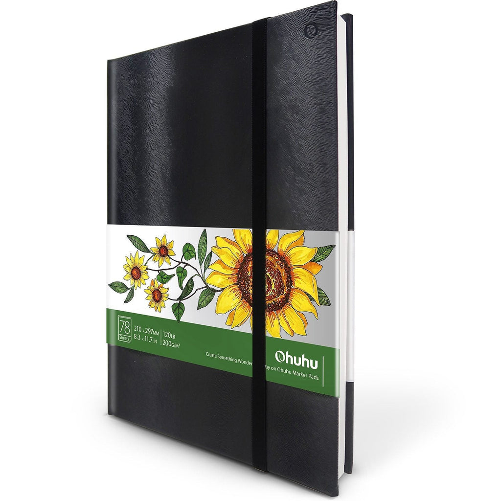 Ohuhu-alfombrillas marcadoras para bocetos de arte, cuaderno de tapa dura, pintura artística para estudiantes, libro de acuarelas, suministros escolares para bocetos de grafiti