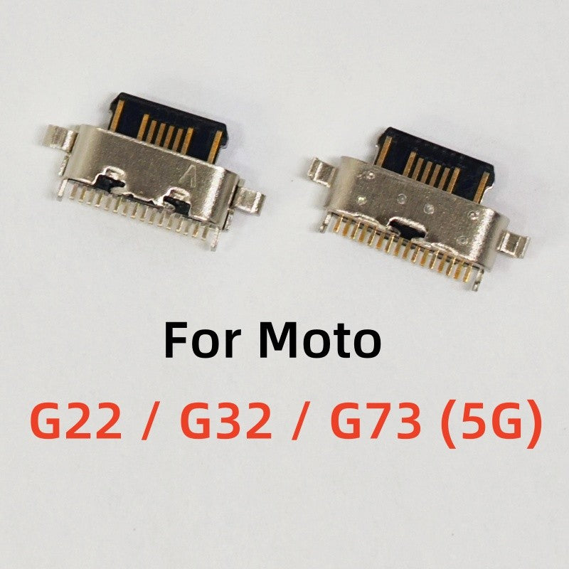 10 Uds para Motorola Moto G22 G23 G32 G52 G53 5G G82 G72 G73 E22 E20 E30 E32 E40 puerto de carga USB conector de cargador