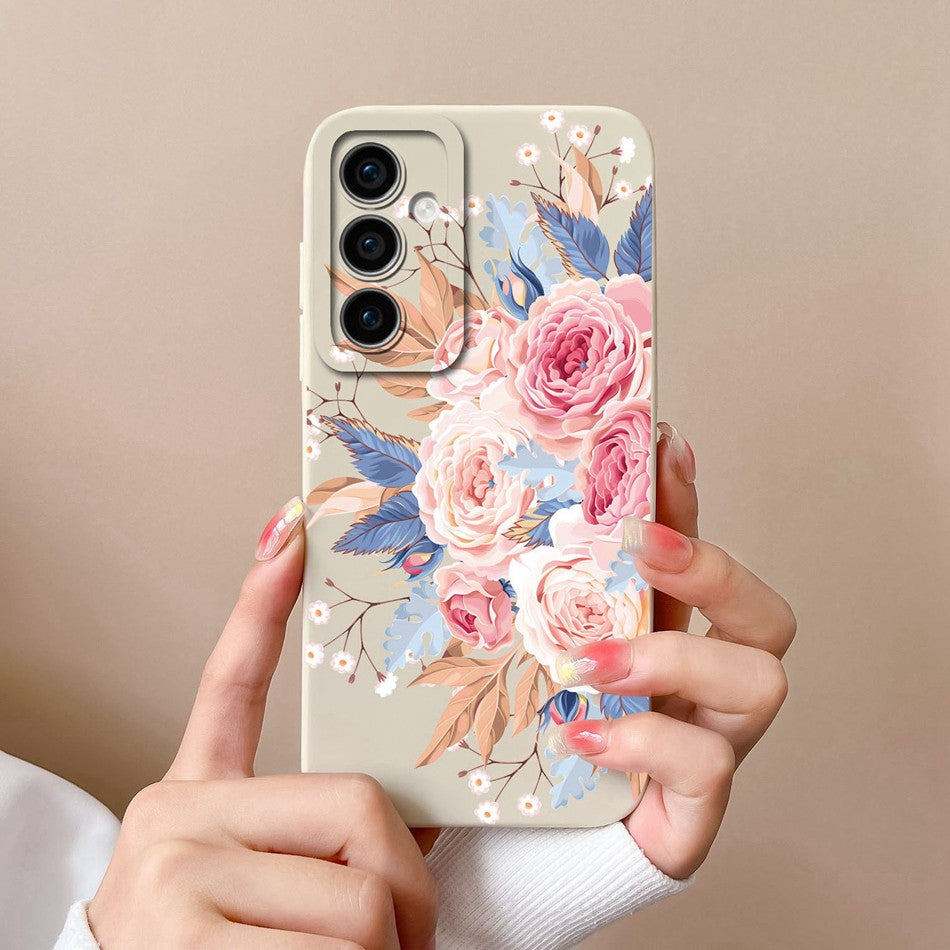 Funda para Samsung A35 A55 5G, funda trasera romántica, Protector de cámara de silicona líquida suave para Samsung A 35 A 55 Anti Choc Coque Capa