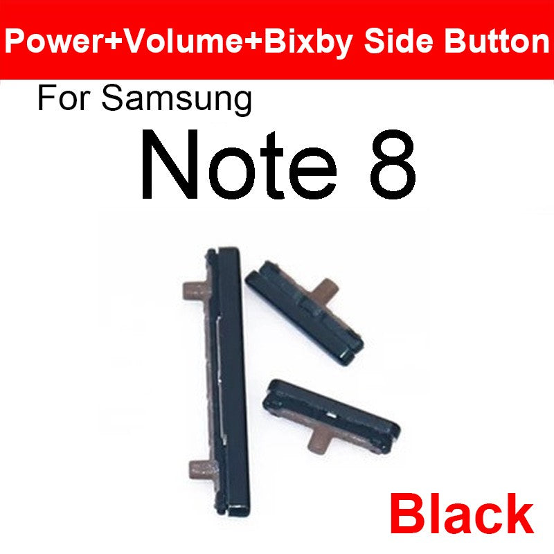 Volumen de encendido y apagado + botón Bixby para Samsung Galaxy S8 S9 S10 Plus, botón de tecla lateral para piezas de reparación Samsung Note 8