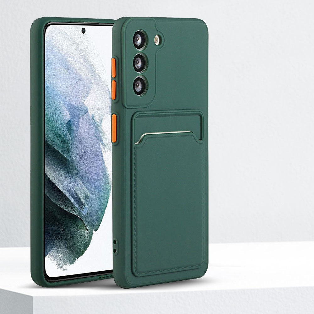 Funda de teléfono con soporte para bolsa con ranura para tarjetas para Samsung Galaxy S24 S23 S22 S21 S20 Plus FE Note 20 Ultra, funda suave a prueba de golpes