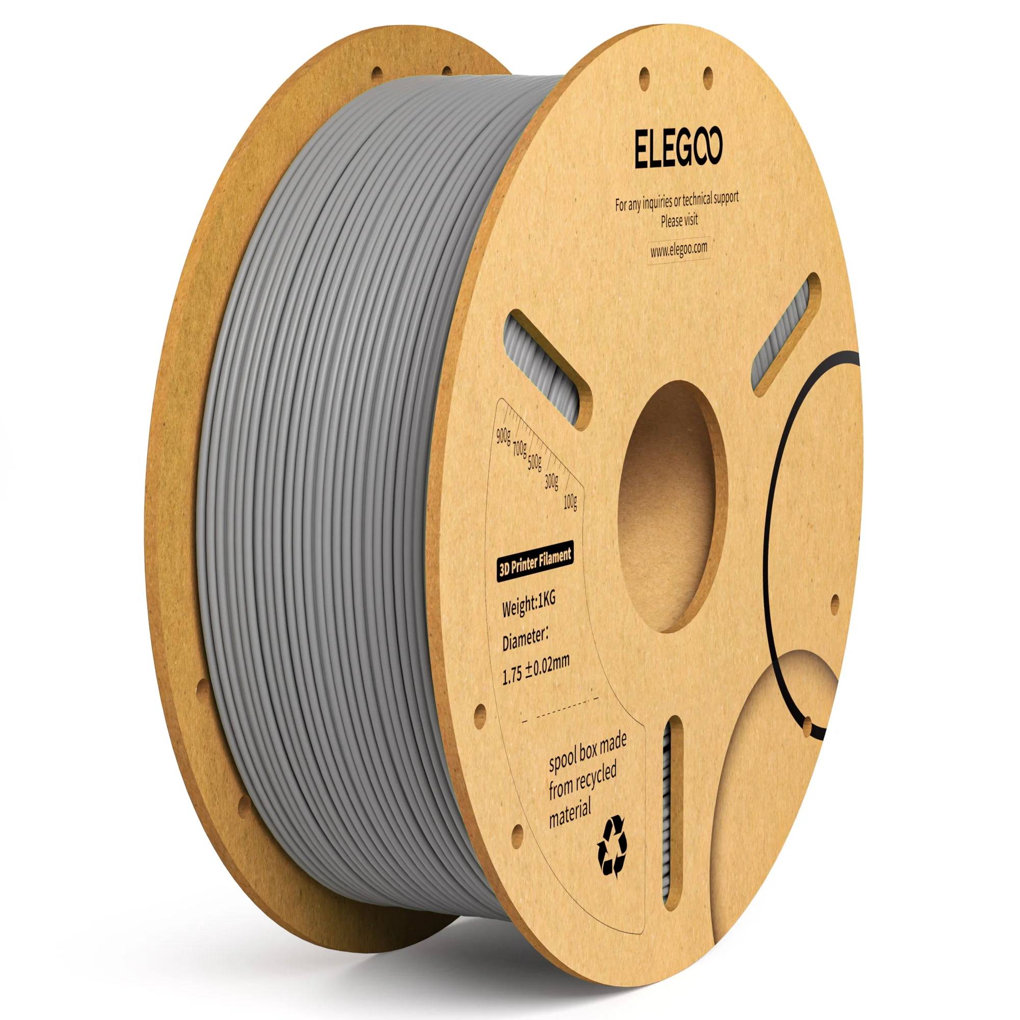 Filamento ELEGOO PLA+ de 1.75mm, PLA 3D para Impresoras 3D, Material Compatible con la Mayoría de las Impresoras FDM (1KG/Carrete, 2.2 lbs)