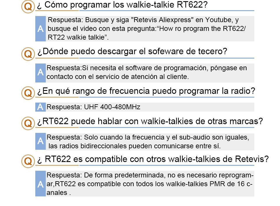 Retevis RT622 Mini Walkie Talkie 2 unidades PMR446 Radio portátil bidireccional con PTT Ideal para restaurantes y hoteles