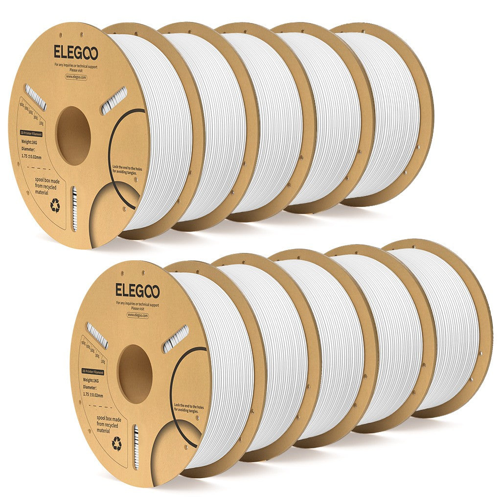 Filamento ELEGOO PLA+ de 1.75mm, PLA 3D para Impresoras 3D, Material Compatible con la Mayoría de las Impresoras FDM (1KG/Carrete, 2.2 lbs)
