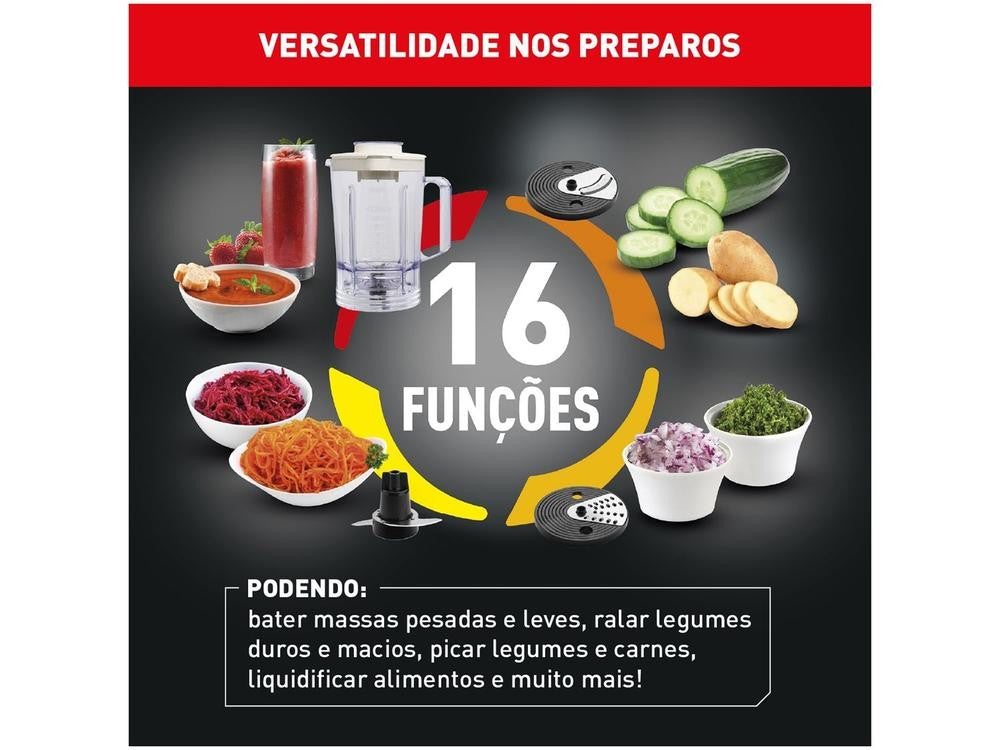 Arno-procesador de alimentos Multichef, 700W, marfil, MP62, 16 Functions-220V