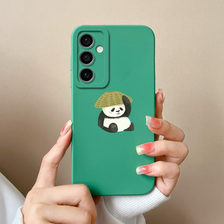 Funda para Samsung A35 A55 5G, funda trasera romántica, Protector de cámara de silicona líquida suave para Samsung A 35 A 55 Anti Choc Coque Capa