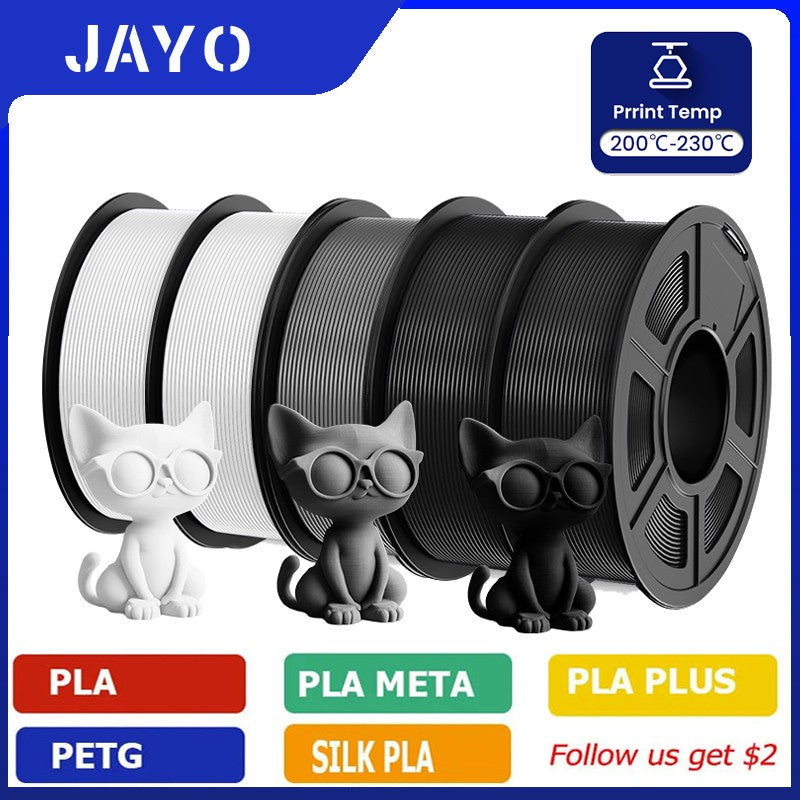 JAYO 5 rollos PLA/PLA Plus/petg/ABS/TPU/PLA meta/PLAYG/HS-PLA filamento de impresora 3D 1,75mm FDM materiales de impresora 3D para impresora 3D