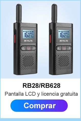 Retevis RT622 Mini Walkie Talkie 2 unidades PMR446 Radio portátil bidireccional con PTT Ideal para restaurantes y hoteles