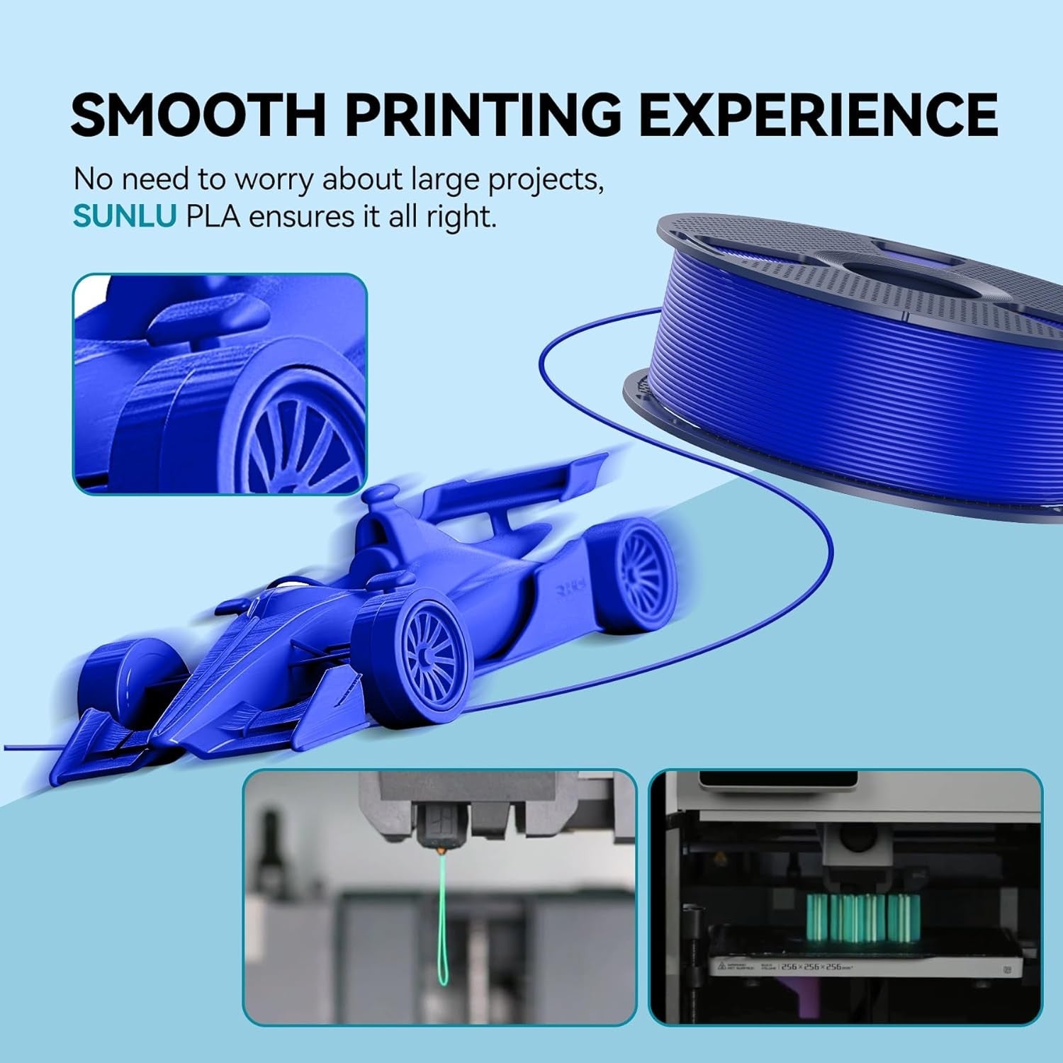 Filamentos SUNLU PLA PETG PLA Plus, 10 rollos de filamento 3D, 1 KG/rollo, 1,75mm, 100% líneas de filamento, ordenadamente para impresión 3D de la UE y EE. UU.