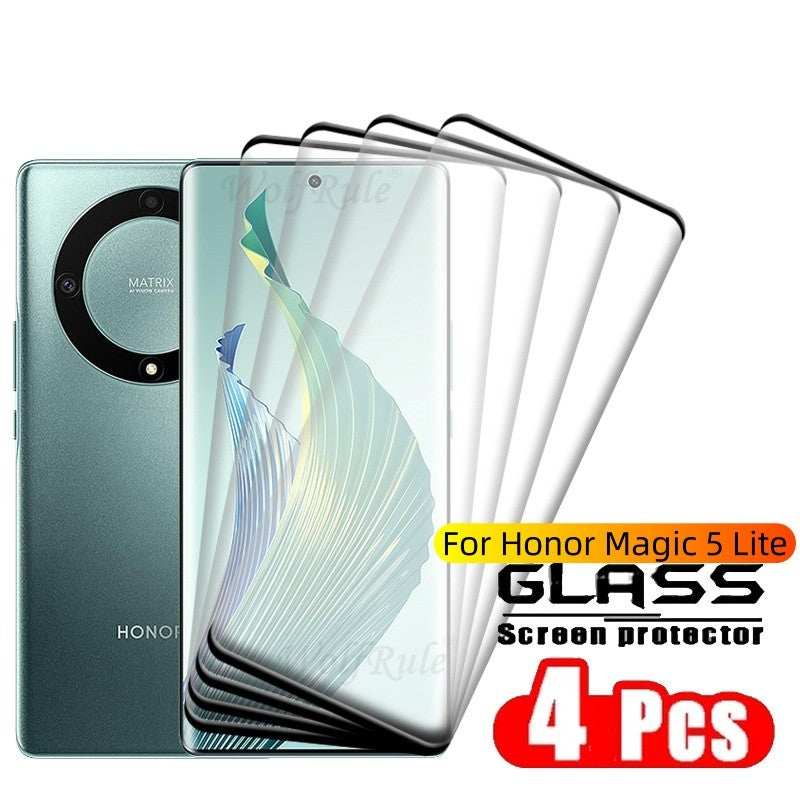 1/2/3/4 Uds para Honor Magic 5 Lite Glass Honor Magic 5 Lite vidrio templado 9H HD Protector de pantalla curvo completo Huawei Honor Magic 5 Lite